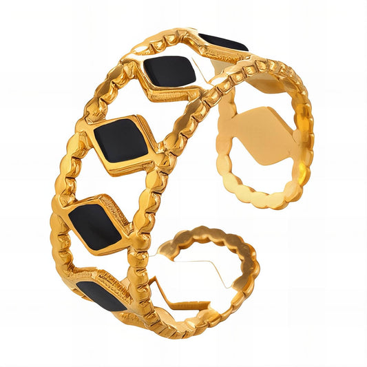 18K gold plated Stainless steel finger ring