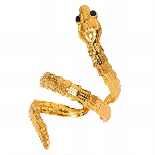 18K gold plated Stainless steel  snake finger ring