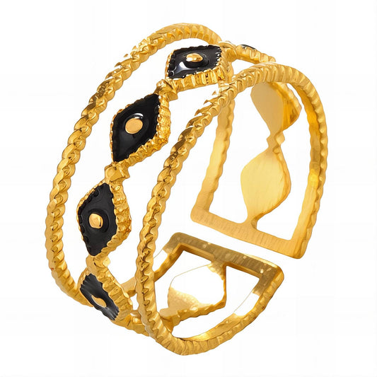 18K gold plated Stainless steel finger ring