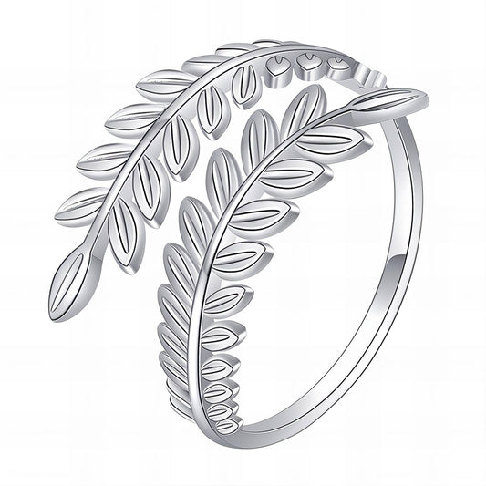 Stainless steel  Leafs finger ring