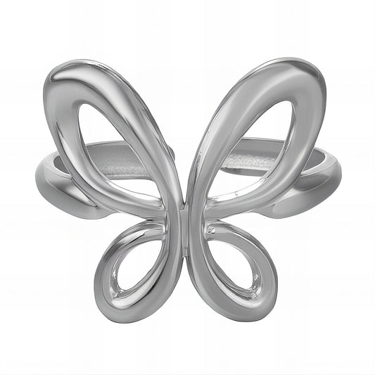 Stainless steel  butterfly finger ring