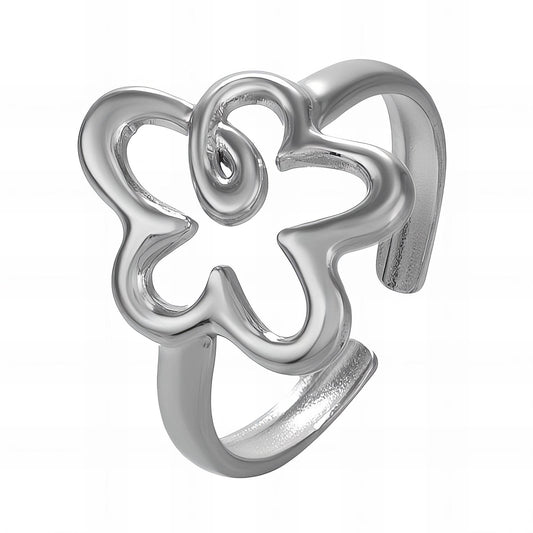 Stainless steel  Flower finger ring