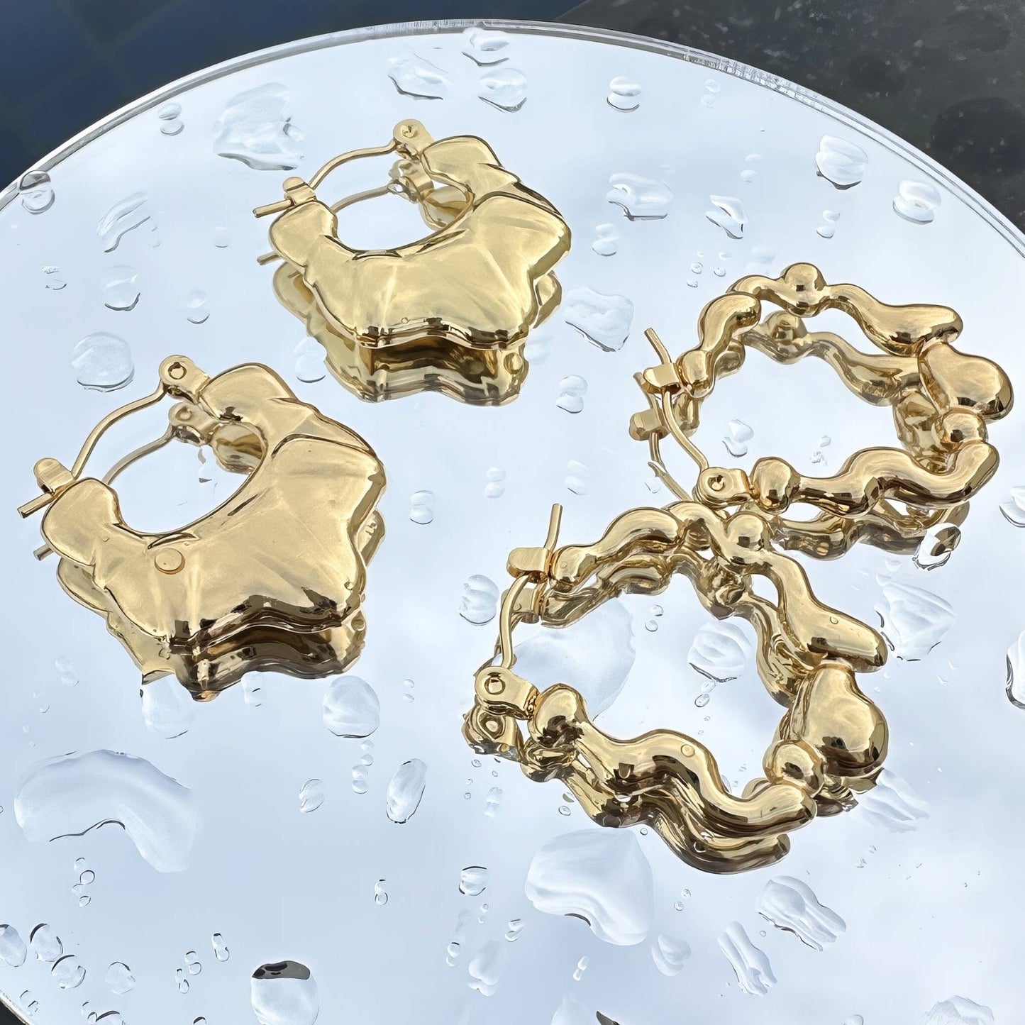 18K gold plated Stainless steel earrings