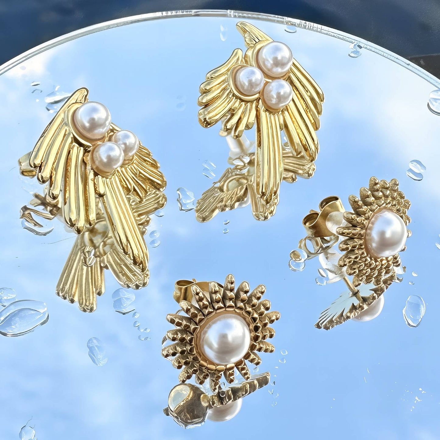 18K gold plated Stainless steel earrings