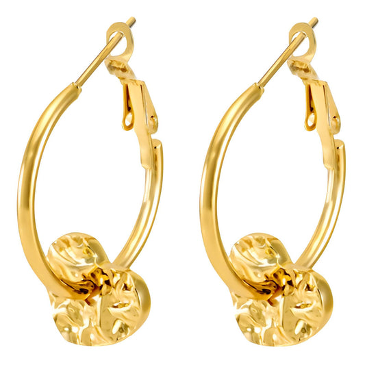 18K gold plated Stainless steel  Hearts earrings