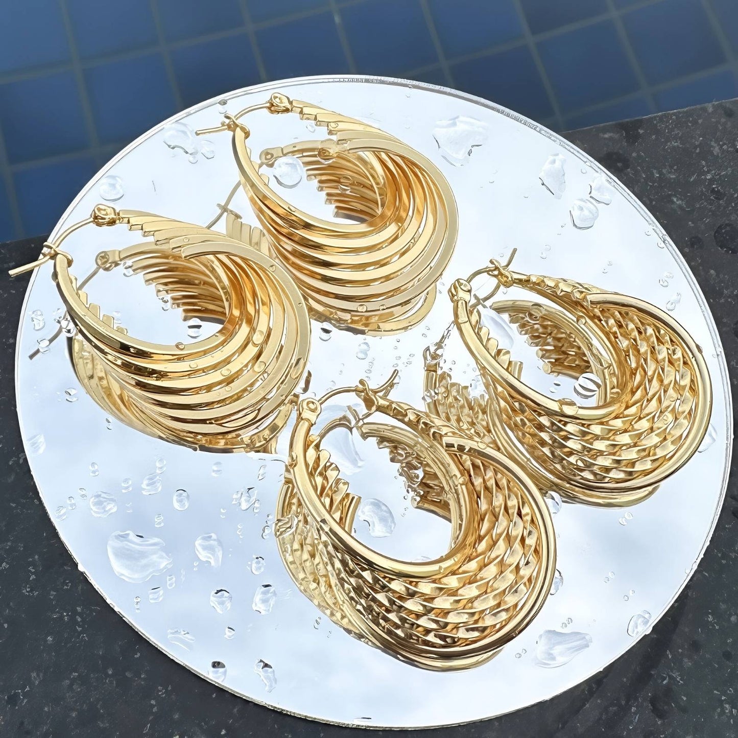 18K gold plated Stainless steel earrings