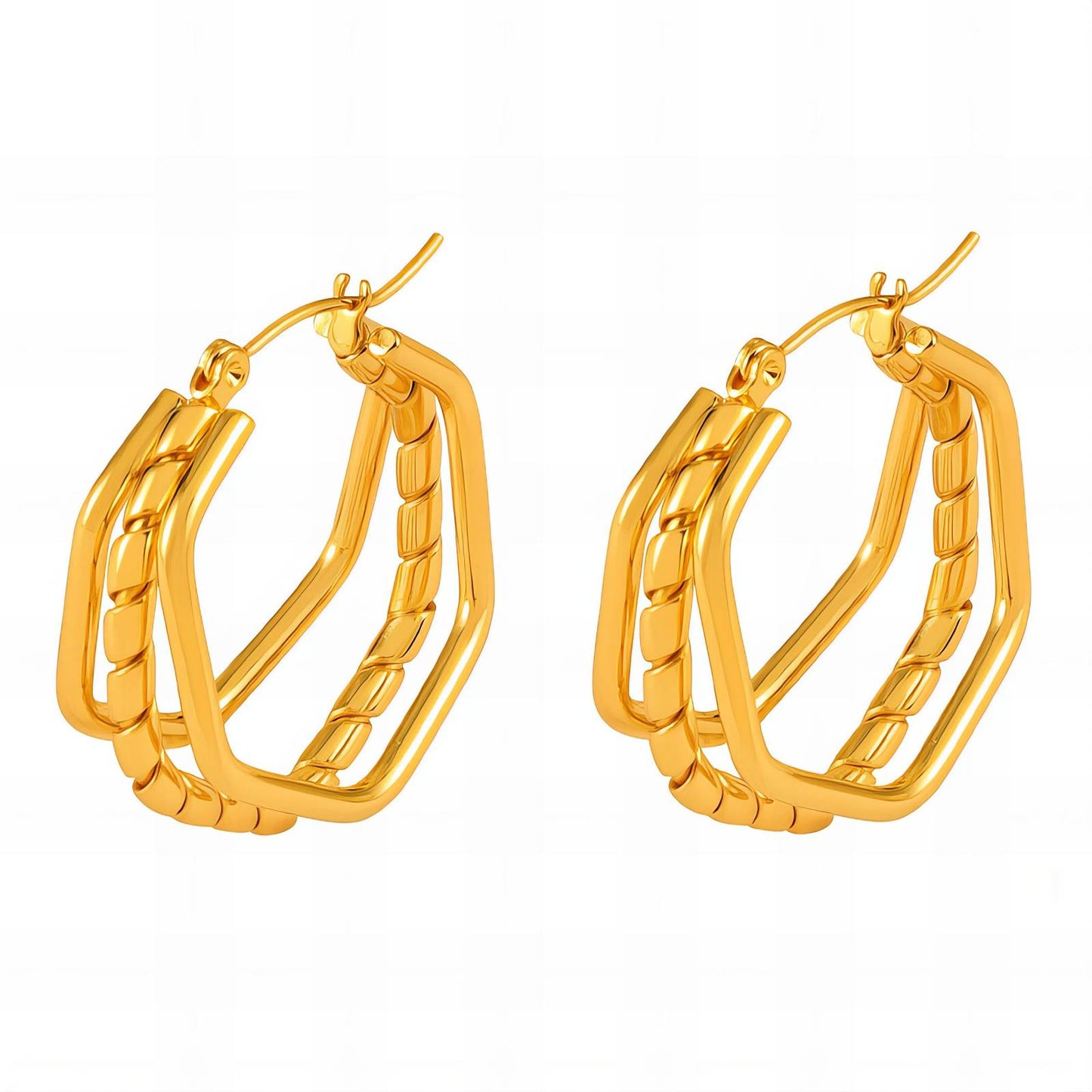 18K gold plated Stainless steel earrings