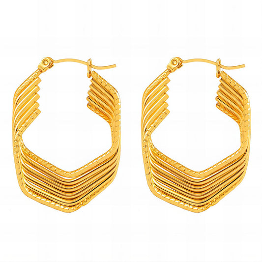 18K gold plated Stainless steel earrings
