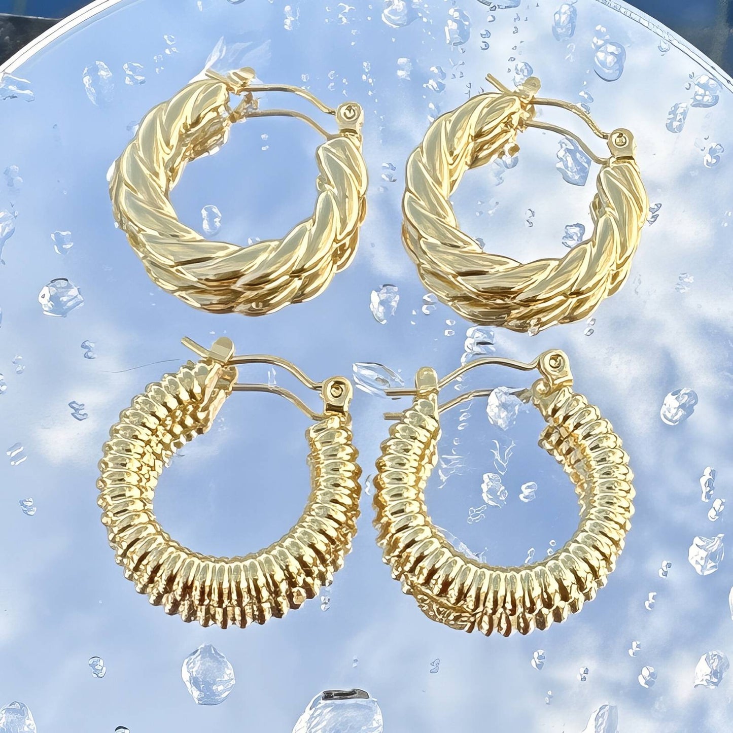 18K gold plated Stainless steel earrings