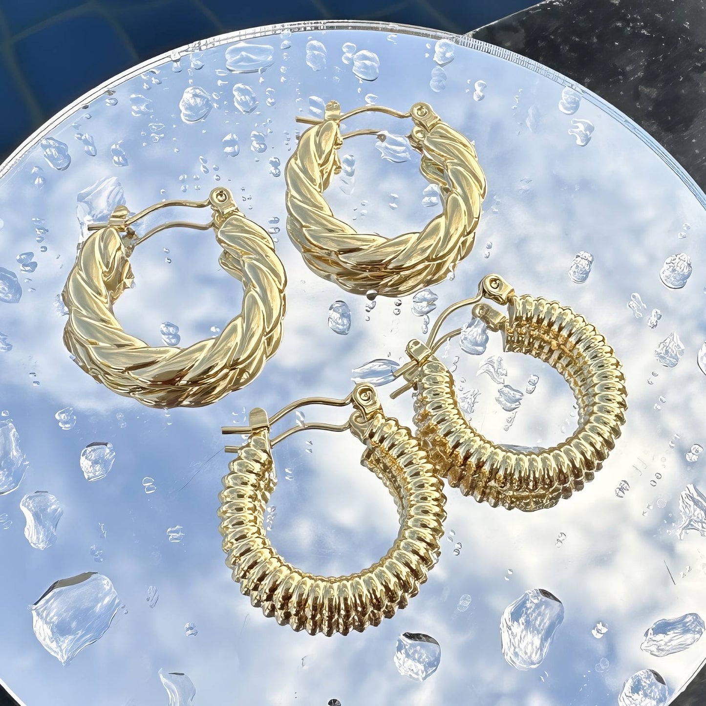 18K gold plated Stainless steel earrings