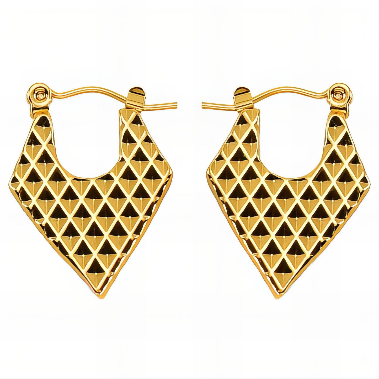18K gold plated Stainless steel  Hearts earrings