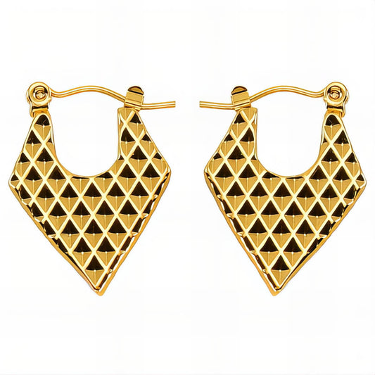 18K gold plated Stainless steel  Hearts earrings