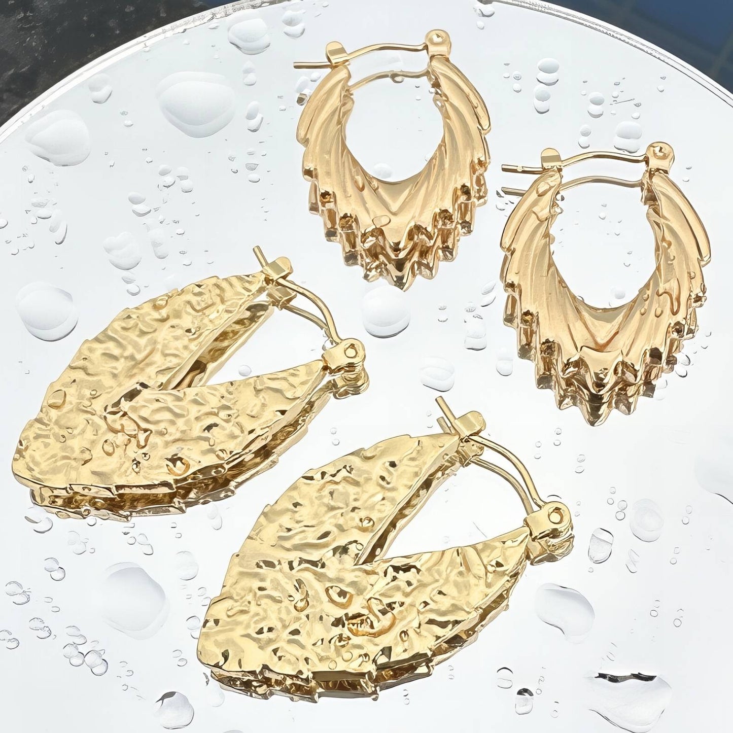 18K gold plated Stainless steel earrings