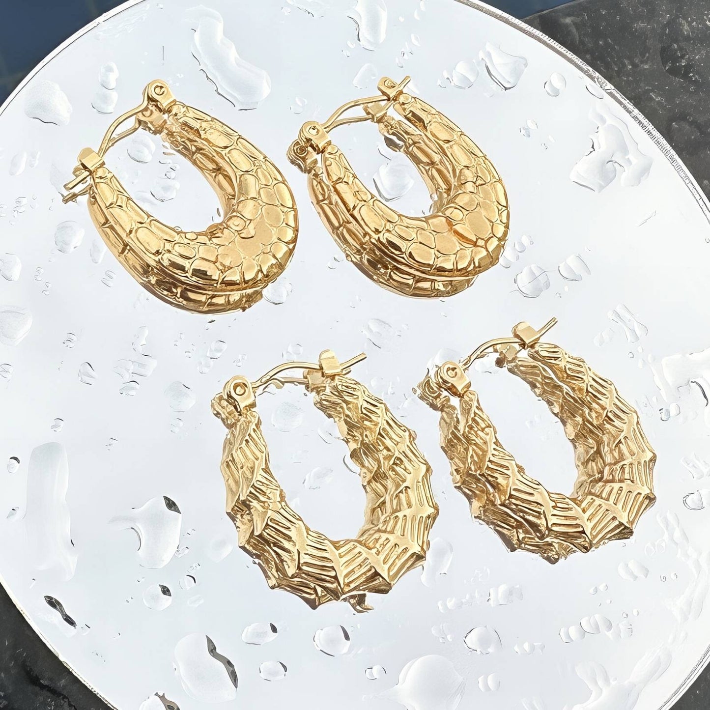 18K gold plated Stainless steel earrings