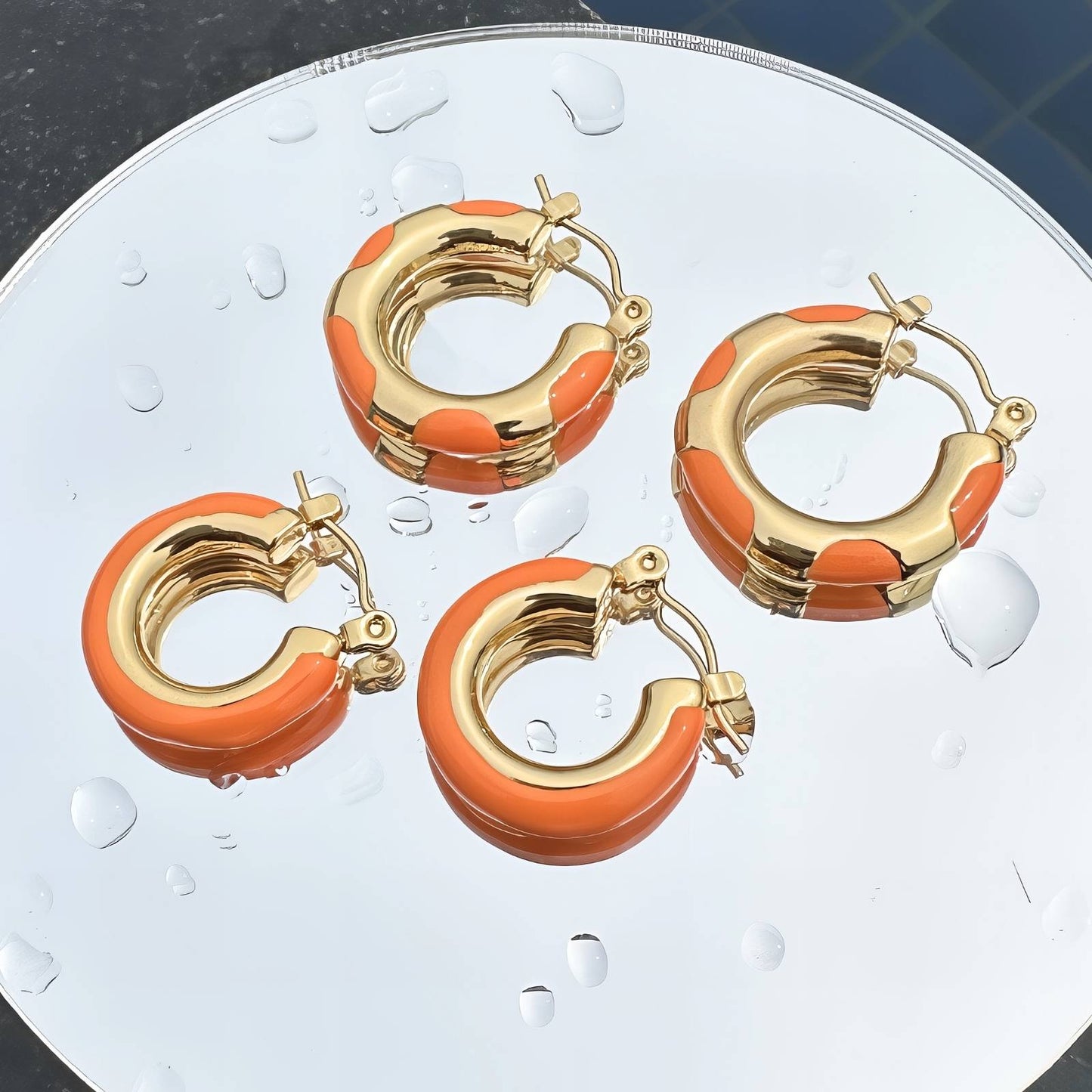 18K gold plated Stainless steel earrings