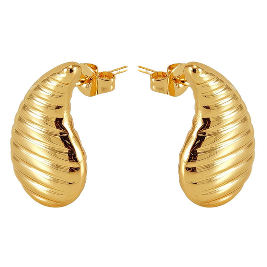 18K gold plated Stainless steel  Teardrops earrings