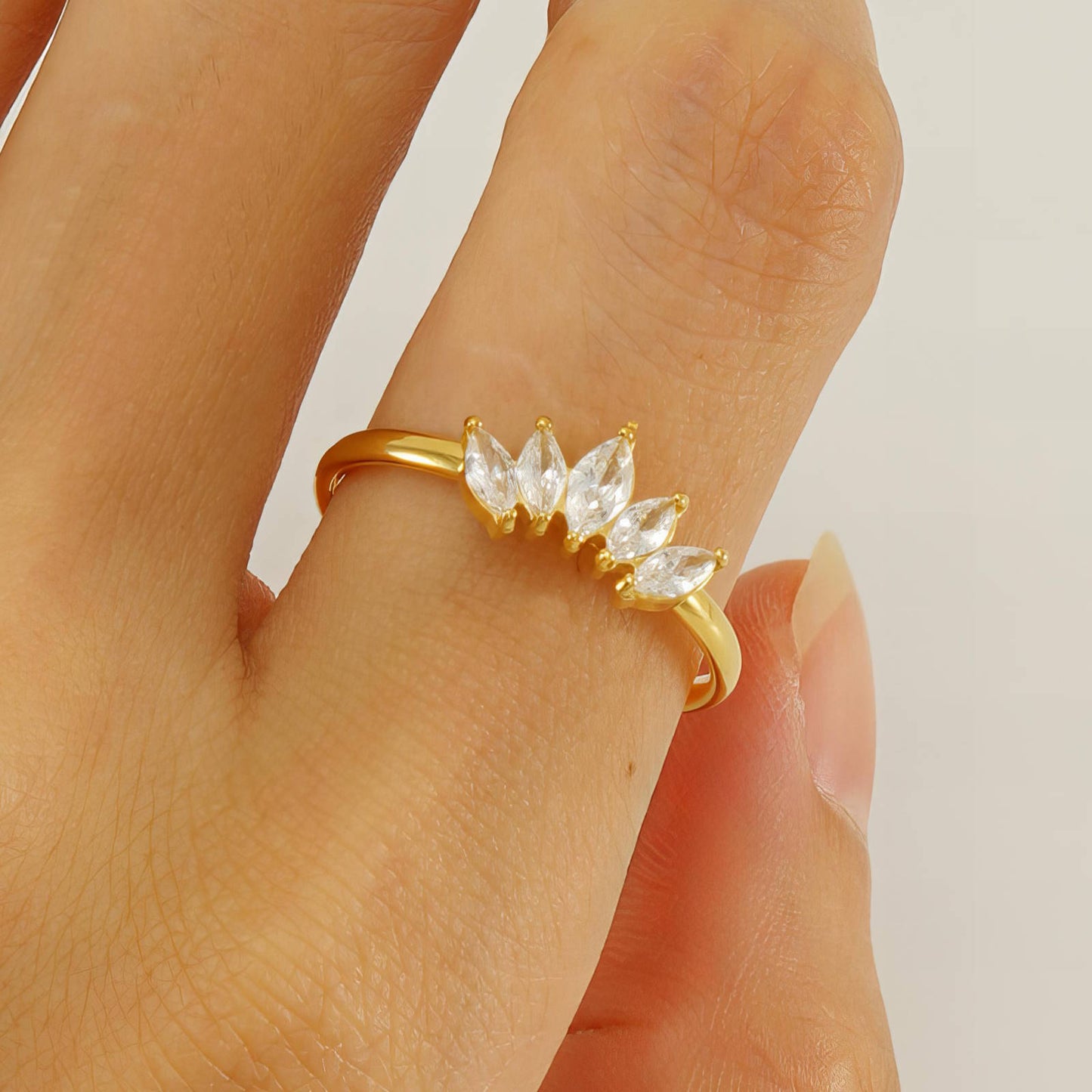 18K gold plated Stainless steel finger ring