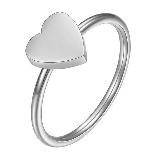 Stainless steel  Hearts finger ring