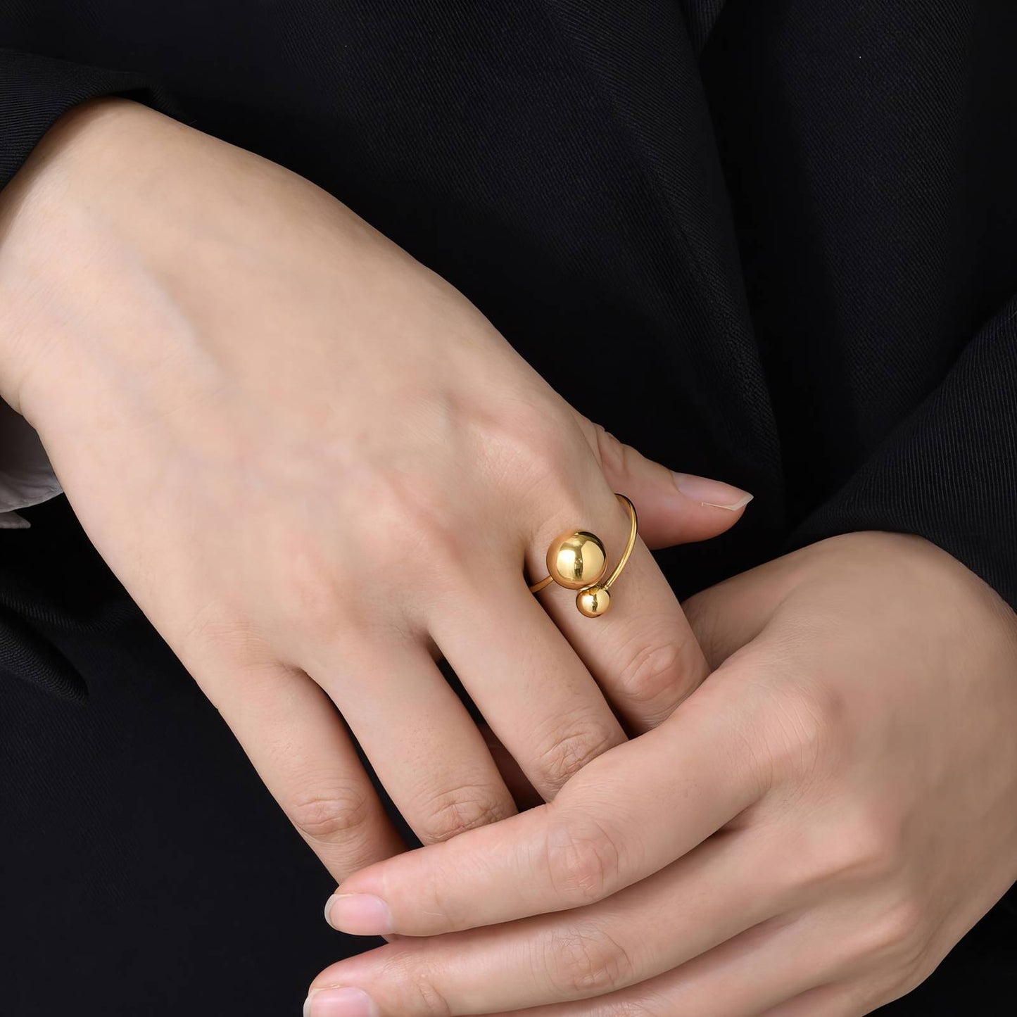 18K gold plated Stainless steel finger ring