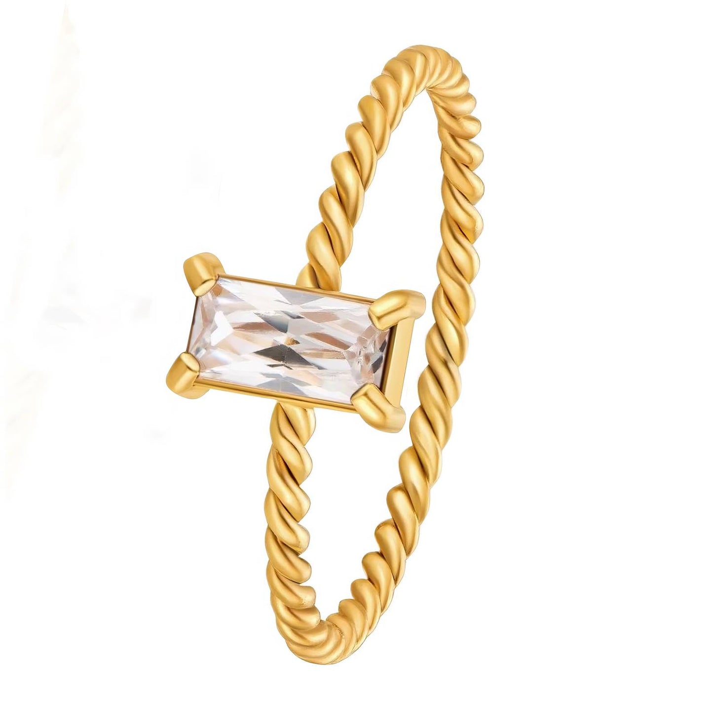18K gold plated Stainless steel finger ring