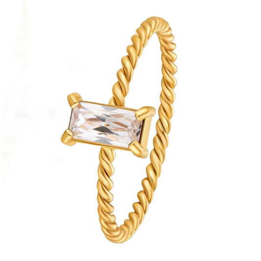 18K gold plated Stainless steel finger ring