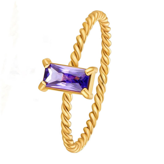 18K gold plated Stainless steel finger ring