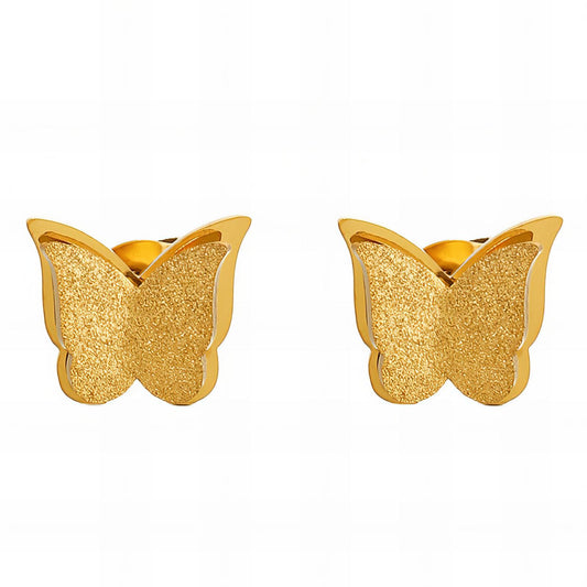 18K gold plated Stainless steel  butterflies earrings