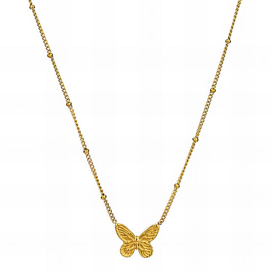 18K gold plated Stainless steel  butterfly necklace