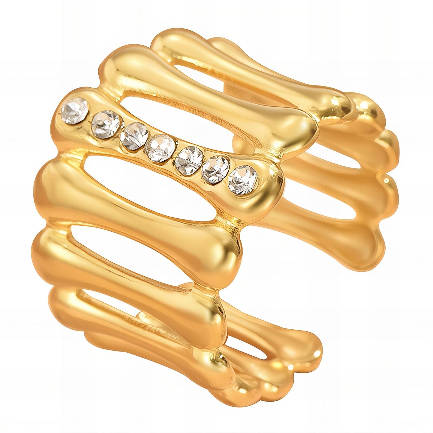 18K gold plated Stainless steel finger ring