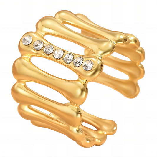 18K gold plated Stainless steel finger ring