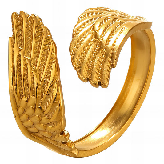 18K gold plated Stainless steel  Wings finger ring