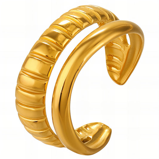 18K gold plated Stainless steel finger ring