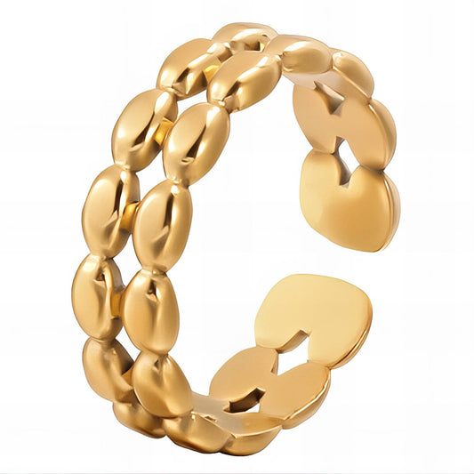 18K gold plated Stainless steel finger ring