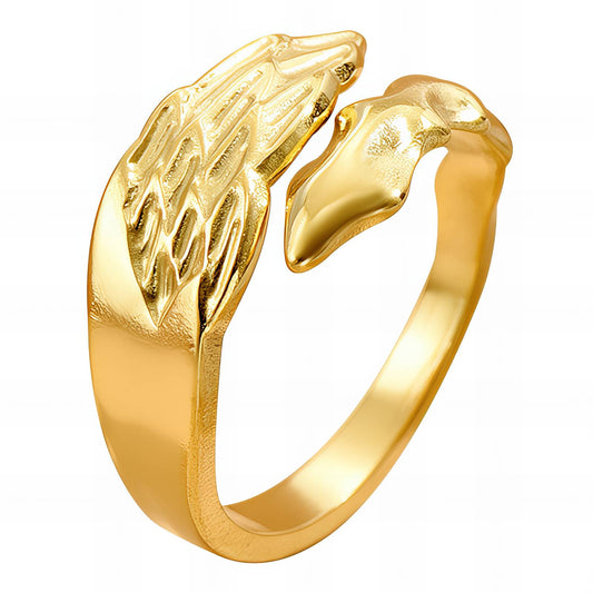 18K gold plated Stainless steel  Wings finger ring