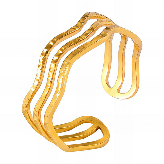 18K gold plated Stainless steel finger ring