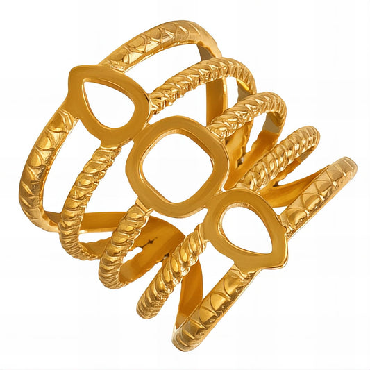 18K gold plated Stainless steel finger ring