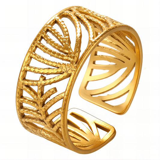 18K gold plated Stainless steel finger ring