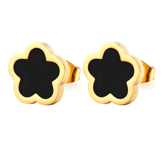 18K gold plated Stainless steel  Flowers earrings