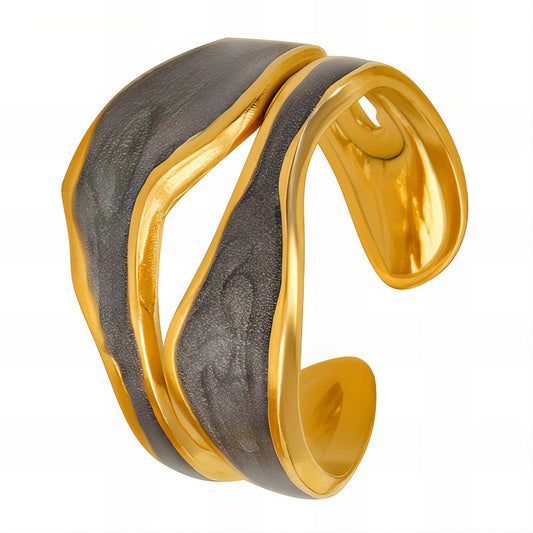 18K gold plated Stainless steel finger ring