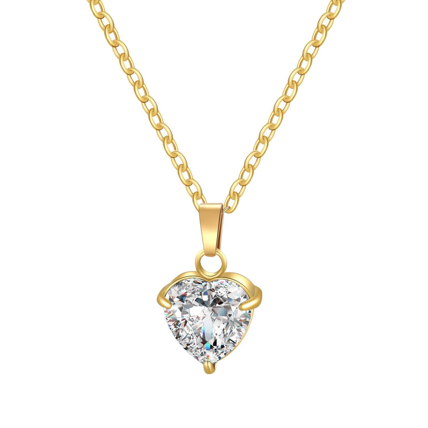 18K gold plated Stainless steel  Heart necklace