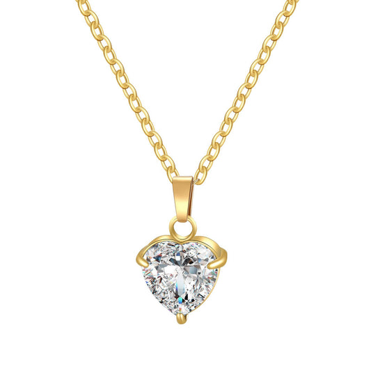 18K gold plated Stainless steel  Heart necklace