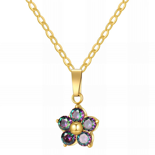 18K gold plated Stainless steel  Flower necklace
