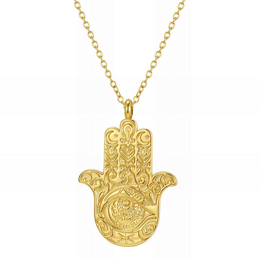 18K gold plated Stainless steel  evil eye necklace