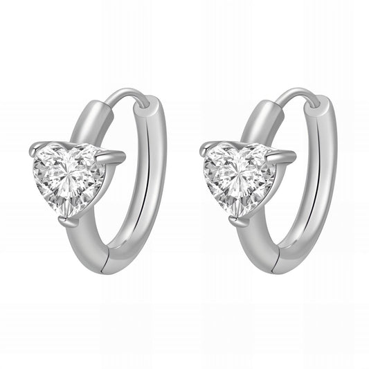 Stainless steel  Hearts earrings
