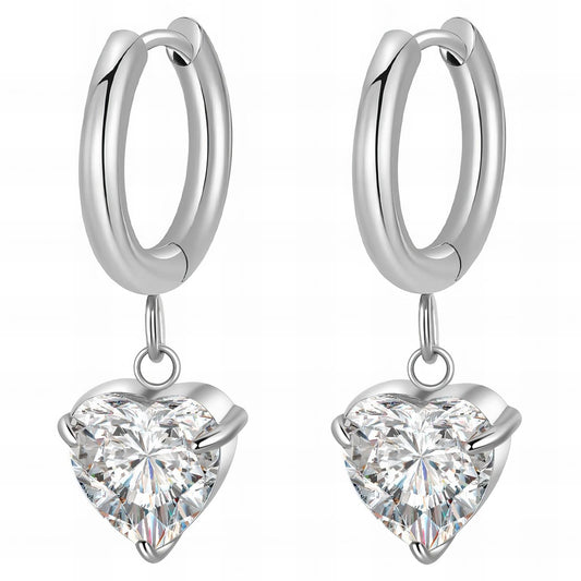 Stainless steel  Heart earrings