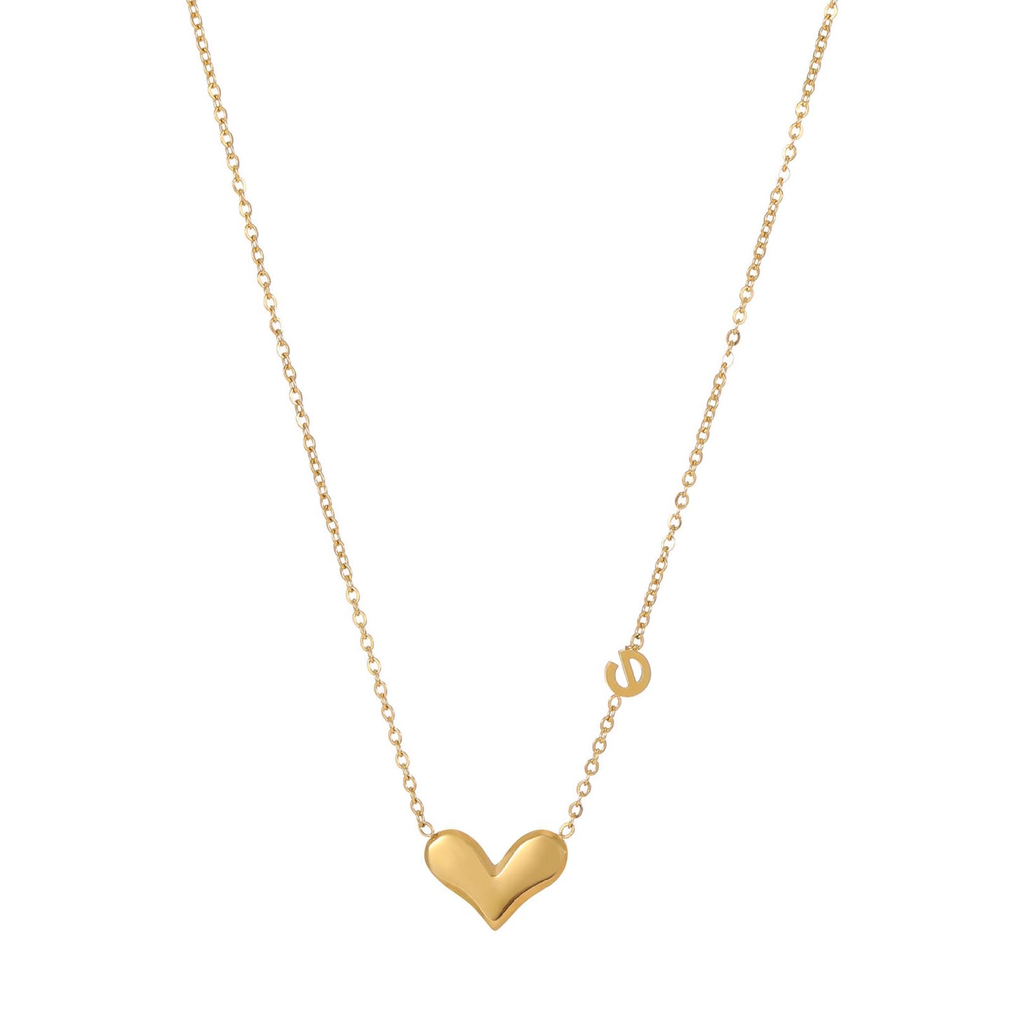 18K gold plated Stainless steel  Heart necklace