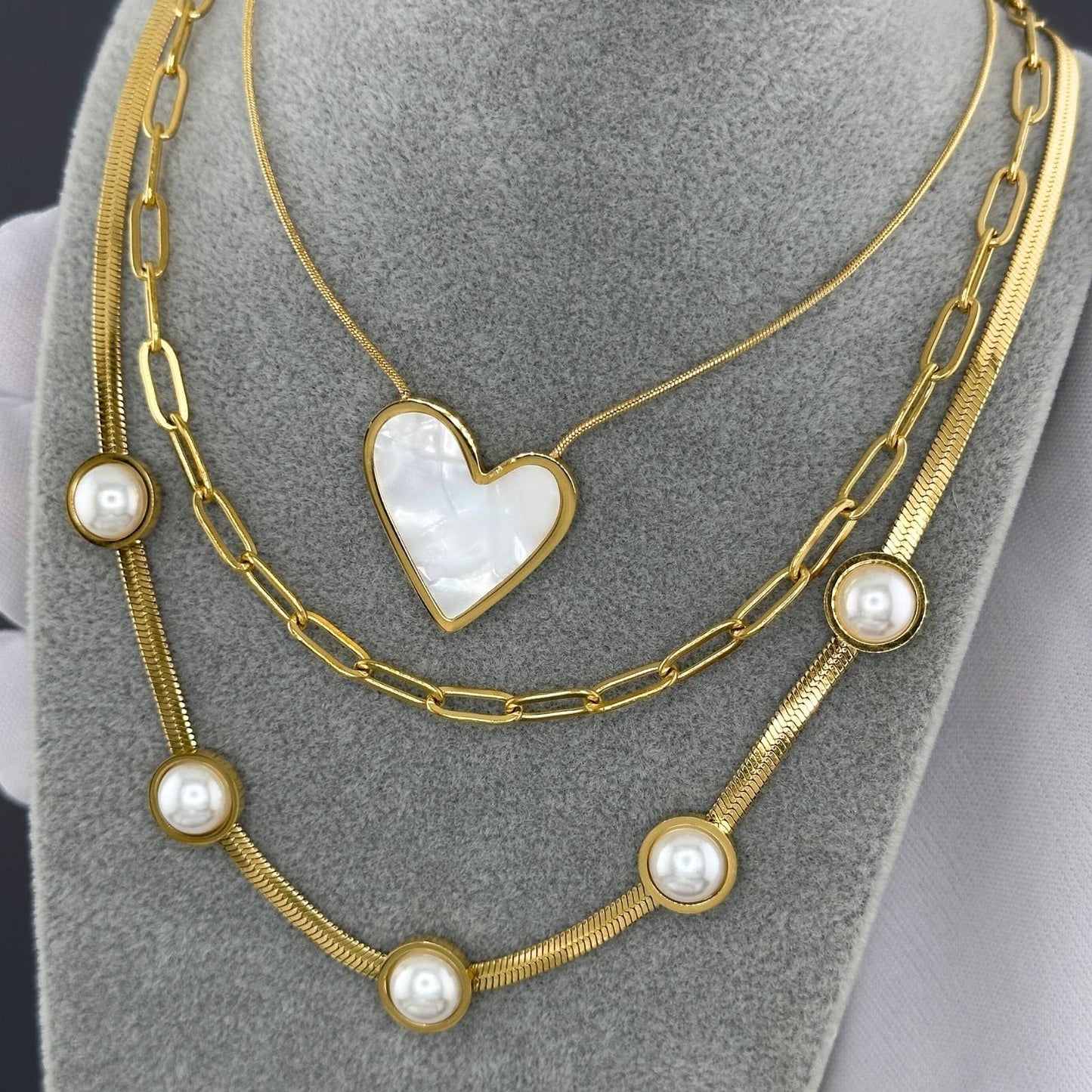 18K gold plated Stainless steel  Heart necklace